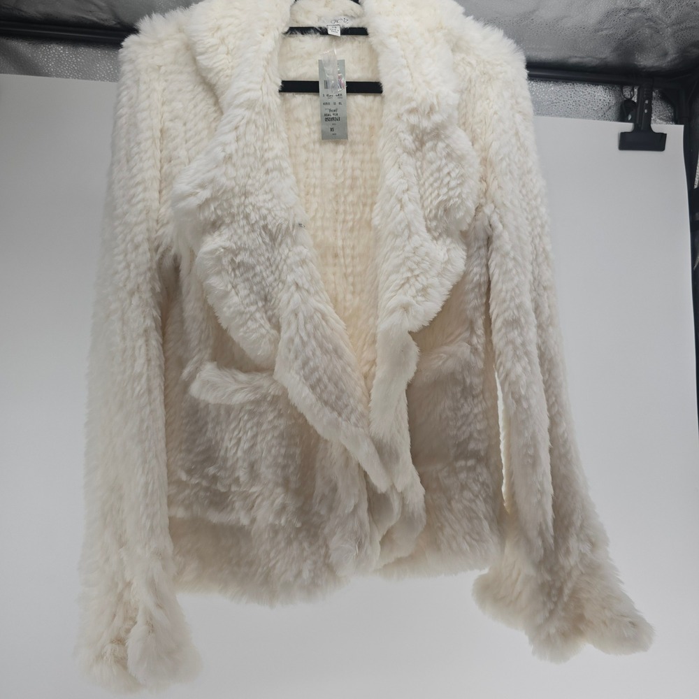Vintage Cache Genuine Rabbit Fur Jacket New With Tags - Picture 2 of 10
